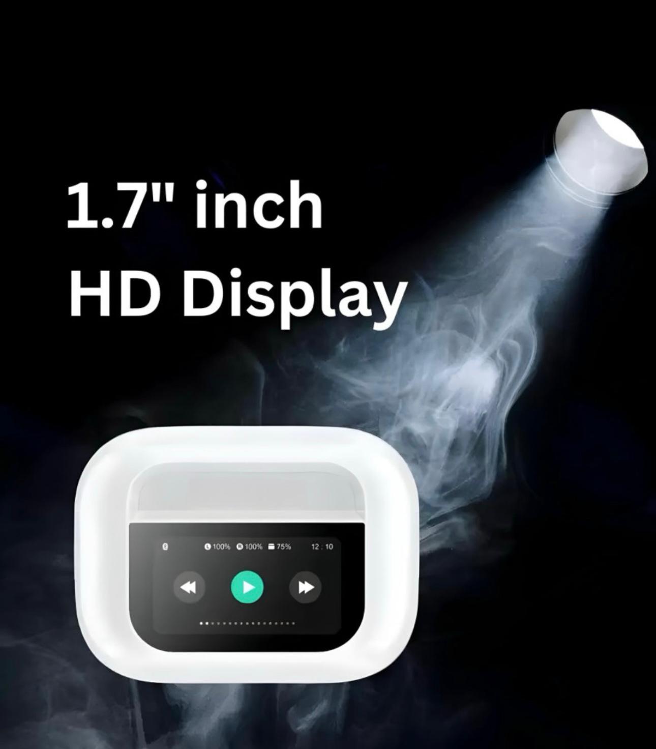 Wireless Earbuds with LCD Touchscreen