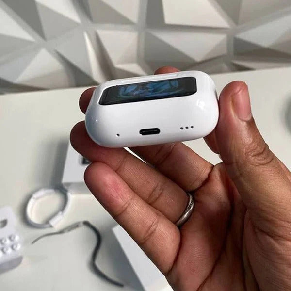 Wireless Earbuds with LCD Touchscreen