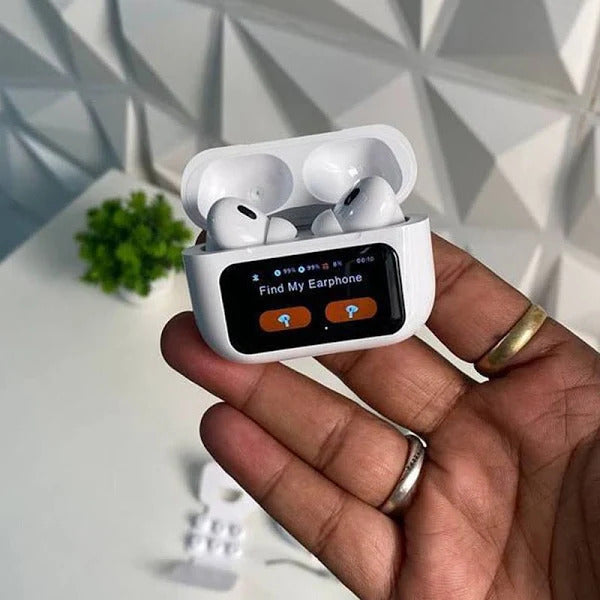 Wireless Earbuds with LCD Touchscreen