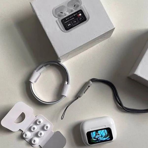 Wireless Earbuds with LCD Touchscreen
