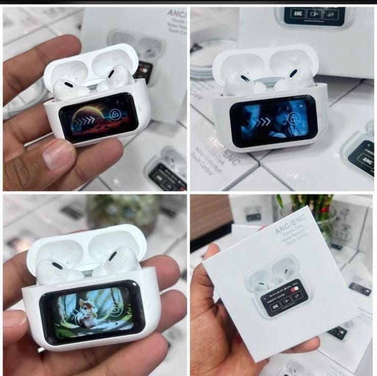 Wireless Earbuds with LCD Touchscreen